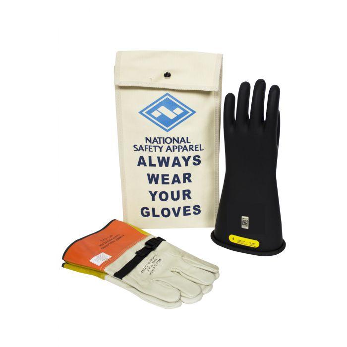 Rubber Voltage Glove Kits - Class 2 Electrical Insulating Voltage Rated Gloves, Leather Protectors, Glove Bag - ArcGuard National Safety Apparel