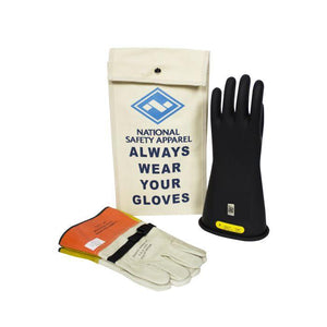 Rubber Voltage Glove Kits - Class 2 Electrical Insulating Voltage Rated Gloves, Leather Protectors, Glove Bag - ArcGuard National Safety Apparel