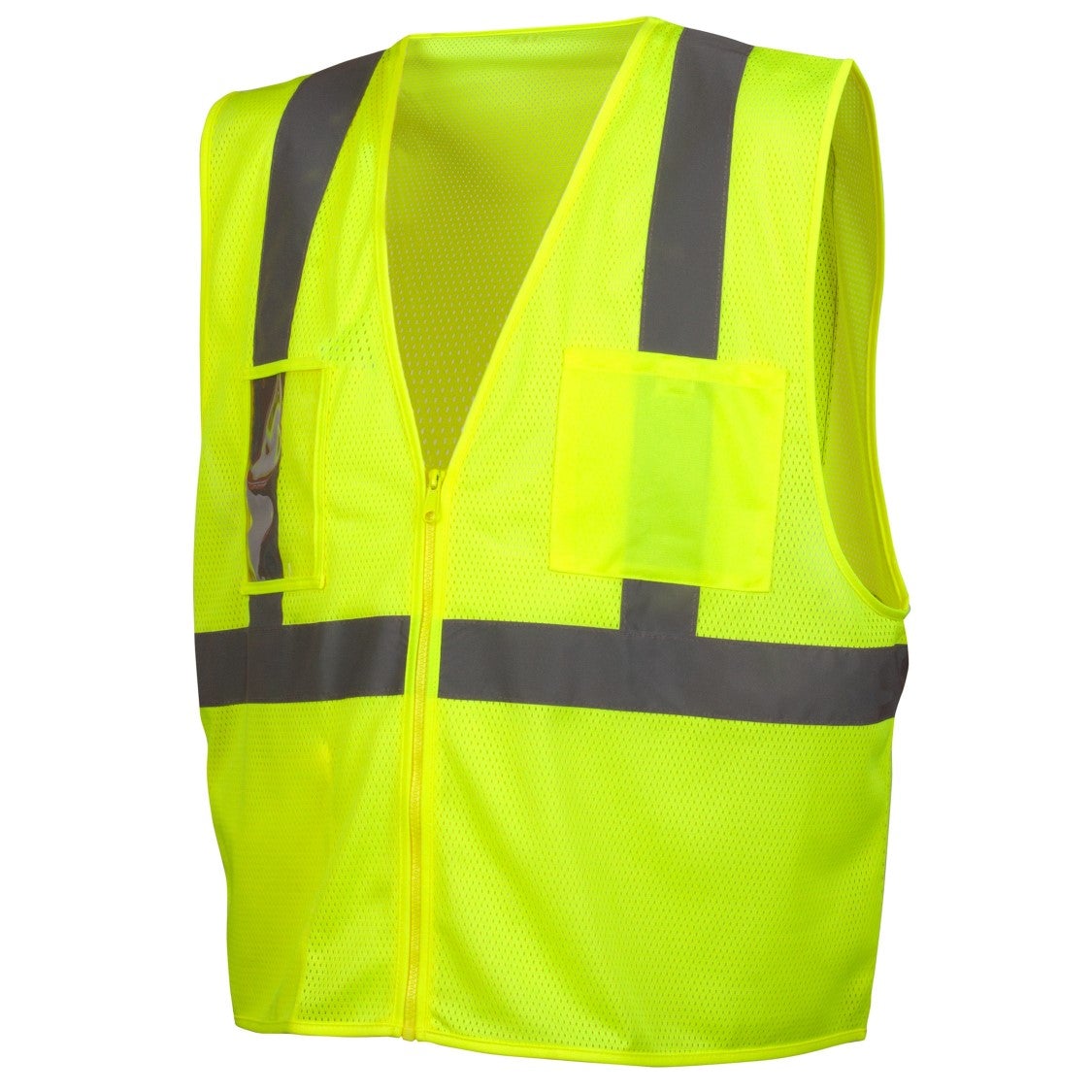 RVZ21 Hi Vis Mesh Vest - ANSI 2, Type R, Zipper (PK 5 Vests)