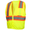 RVZ22 Hi Vis Mesh Vest - ANSI 2, Type R, Contrasting Trim, Zipper (PK 5 Vests) - Hi Vis Lime