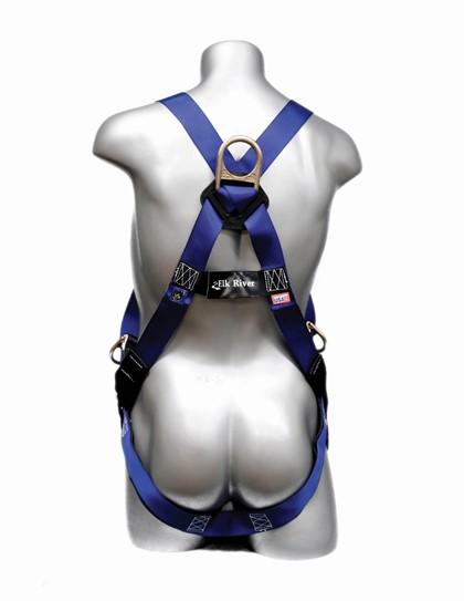 Safety Harness - 3 Steel D-Rings (Back & Hips), Mating or Tongue Buckles - Construction Plus Series Fall Arrest