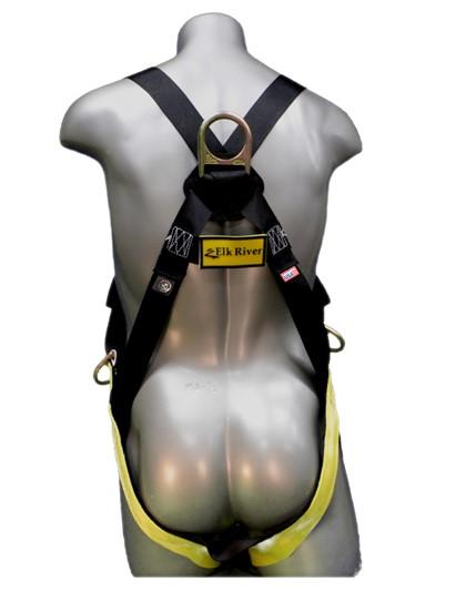 Safety Harness - 3 Steel D-Rings (Back & Hips), Mating or Tongue Buckles - Elk River Series Fall Arrest