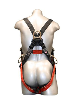 Safety Harness - 3 Steel D-Rings (Back & Hips), Quick Connect, Mating, or Tongue Buckles - Freedom Flex Series Fall Arrest