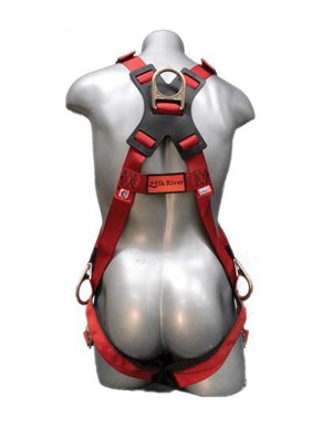 Safety Harness - 4 D-Rings (Back, Hips, & Chest), Quick Connect Buckles - Wind Eagle Series Fall Arrest