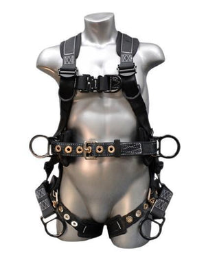 Safety Harness - 6 Steel D-Rings (Saddle, Chest, Back, & Hips), Quick Connect and Tongue Buckles - Platinum Peregrine RAS SL Series Fall Arrest