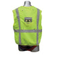 Safety Harness with High Visibility Vest - 3 Steel D-Rings (Back & Hips), Mating Buckles - Freedom Series Fall Arrest