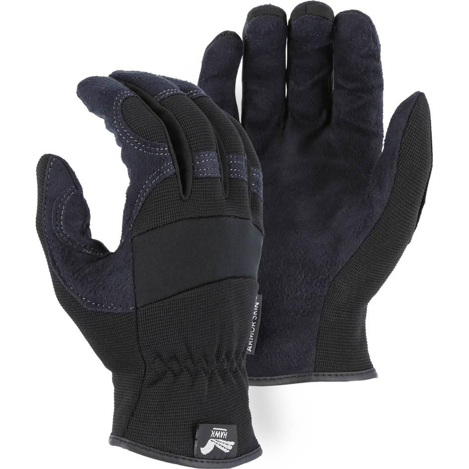 Shirred Slip-On Mechanics Gloves with Armor Skin Palm (PK 12 Pairs) - Majestic