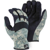 Shirred Slip-On Mechanics Gloves with Armor Skin Palm (PK 12 Pairs) - Majestic - Digital Camouflage