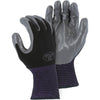 Showa Atlas Gray Nitrile Palm Dip on Black or White Nylon Glove (PK 12 Pairs) - Gray/Black