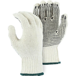 String Knit Glove - PVC Dotted, Mediumweight Cotton and Polyester Blend (PK 300 Pairs) - Majestic