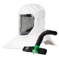 T-Link Respirator Hood - PAPR or Supplied Air, Helmet or Bump Cap, Lightweight Tyvek, NIOSH Certified Protection for Paint/Powder Coat Manufacturing