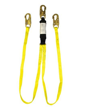 Web Lanyard - Twin Leg, Energy Absorbing (EA) Zorber, Hook at Each End - CenturionZ - Fall Protection