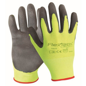 Wells Lamont FlexTech Latex Palm Dip High Visibility Synthetic Glove (PK 48 Pairs)