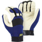 Winter Lined Adjustable Wrist Velcro Mechanics Gloves with A-Grade Pigskin Leather Palm (PK 12 Pairs) - Majestic