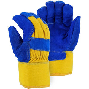 Winter Lined Leather Palm Glove - Blue Cowhide