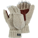 Wool Glove - Leather Palm, Two-Ply, Winter Lined, Fingerless (12 Pairs)