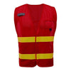 Worker Identification Vests in Various Colors (PK 5 Vests) - Red/Lime