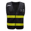 Worker Identification Vests in Various Colors (PK 5 Vests) - Black/Lime