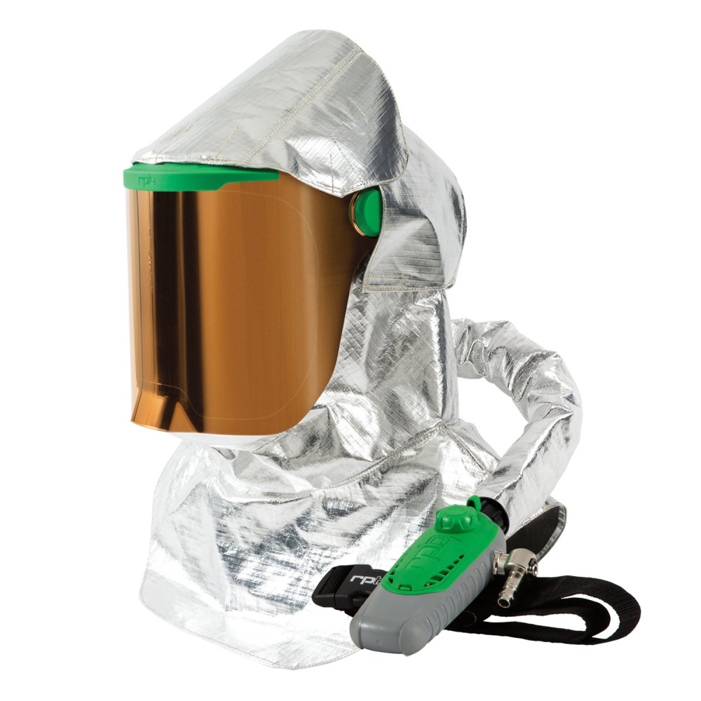 Z-Link Radiant Heat Respirator Helmet - PAPR, Aluminized Cape, NIOSH Certified Protection for Foundries and Glass Mfr - RPB Safety